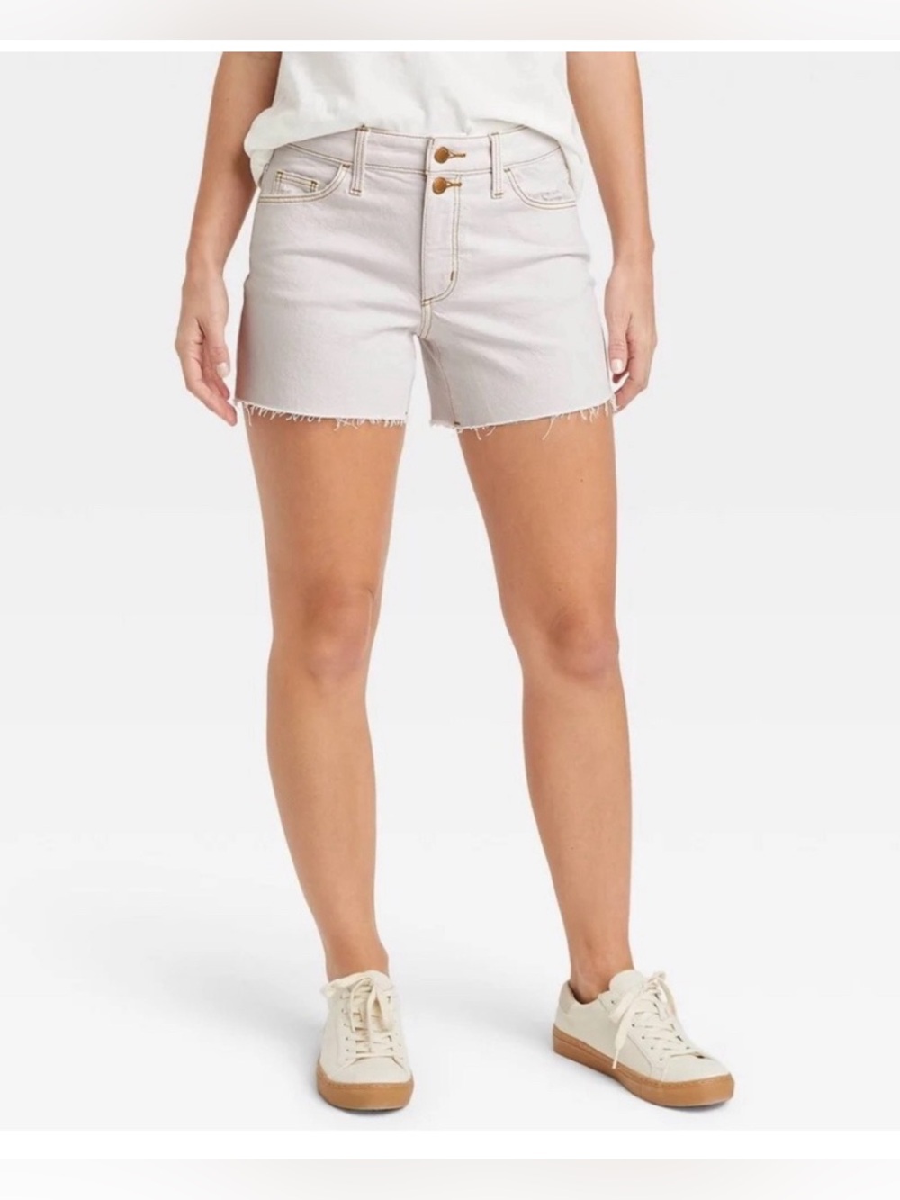 NWT Women's High-Rise Vintage Midi Jean Shorts Size 14 Universal Threads